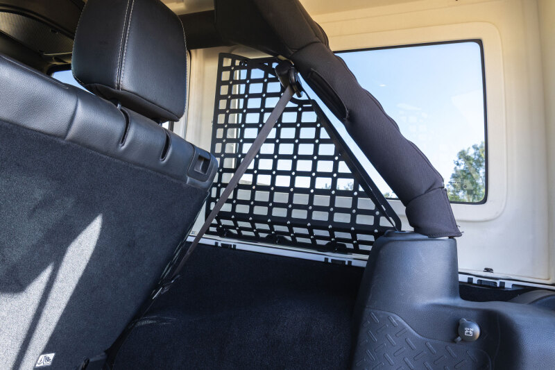 Jeep Wrangler JK Rear Window Molle Panels - DV8 Offroad - Pocketed - Micro-texture Black Powder Coat - `07-`18